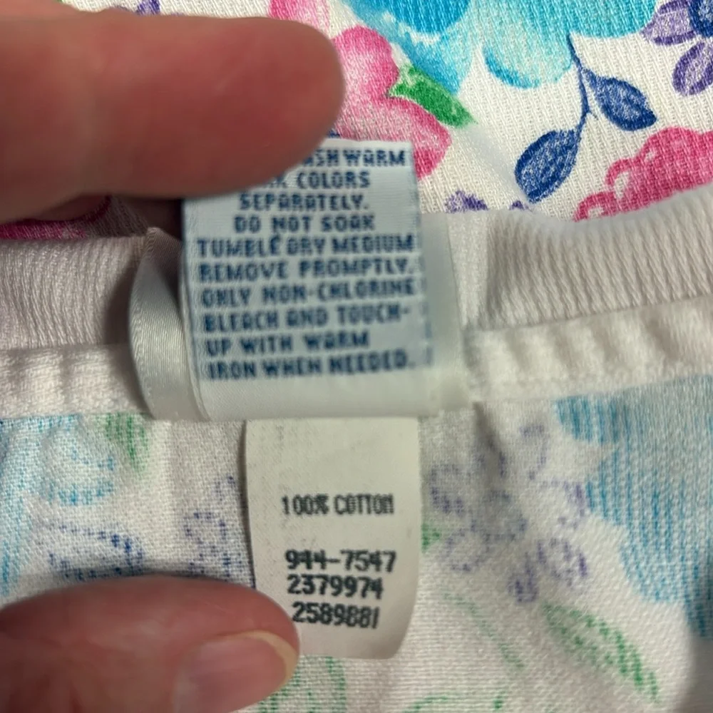 Vintage OshKosh B'gosh Floral Dress with Pink and Blue made in USA size 6